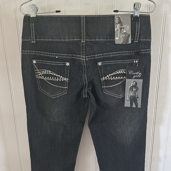 New! Costly Girl Embellished Blue Jeans sz 5 - Picture 9 of 12